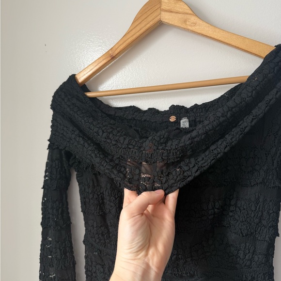 Free People FP One Lace Off the Shoulder Bodysuit - Picture 11 of 13